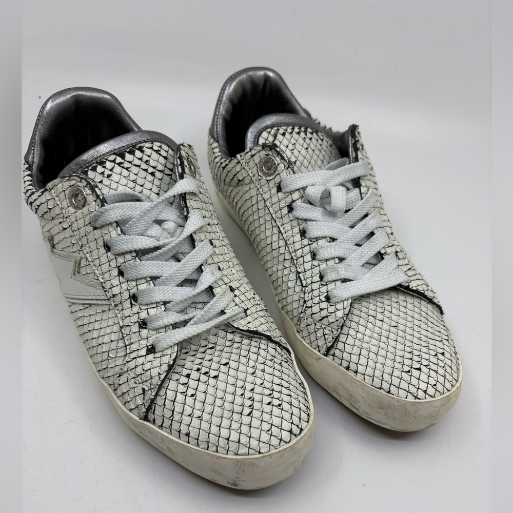 Zadig & Zoltaire Snakeskin Pattern Sneakers With … - image 2